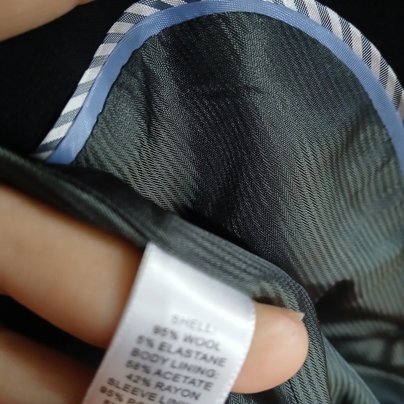 Banana Republic Stretch black blazer Size 8 Business Career Office Old Money - Picture 6 of 9